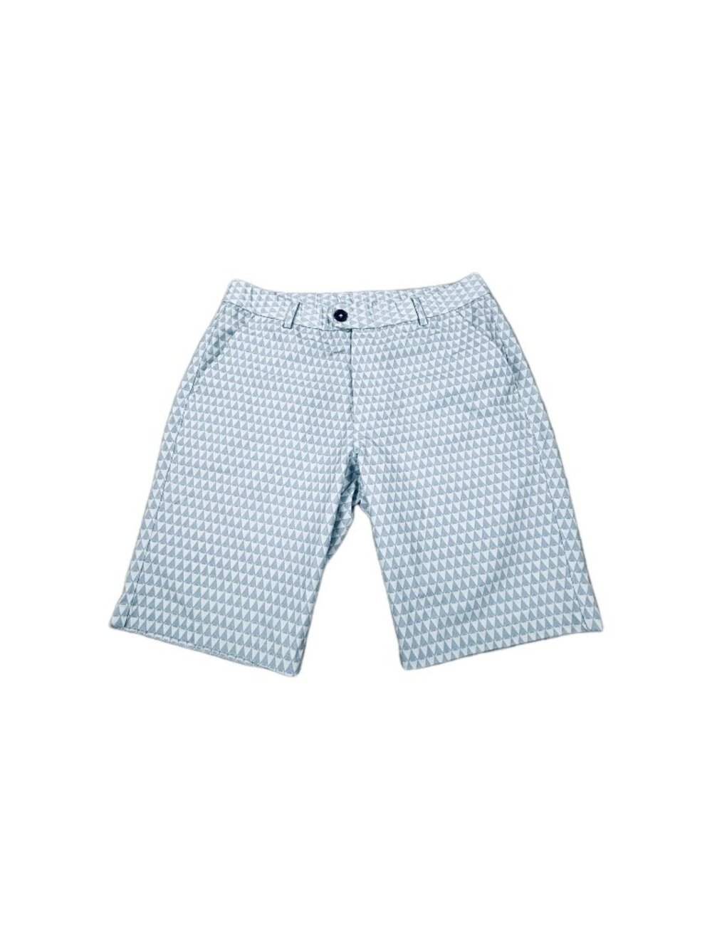 Greyson Golf Shorts Mens 34 Blue Geometric Mid Rise Moisture Wicking Performance